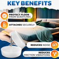 Nail in Furniture Glides, 100 Pcs, 0.6" x 0.7", Nylon for Hardwood Floors | Plastic Furniture Feet, Steel Nail Hold Stays Put, Glides Smoothly,