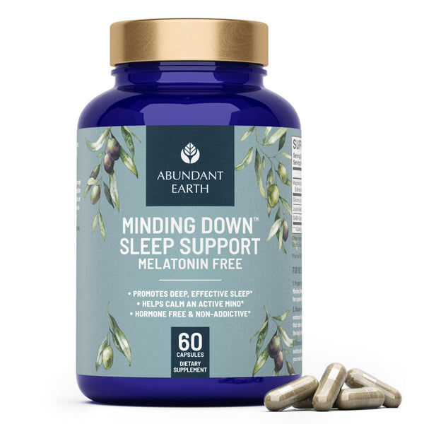 Natural Sleep Aid for Adults Minding down Sleep Support Supplement Max Strength Deep Sleep Supplement without Melatonin to Calm & Restore the