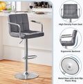 Yaheetech Counter Height Bar Stools Set of 2 Velvet Swivel Barstools for Kitchen Stool Height Adjustable Counter Stool Barstools with Armrest,