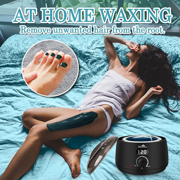 Lifestance Professional Wax Pot Warmer, L2 Premium Digital Wax Melt Machine for Hair Removal, 500Ml 14Oz LCD Wax Heater for Hard Wax Beads Fast