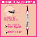 iMethod Curved Eyebrow Pen - 2-in-1 Dual-Ended Eyebrow Pencil with Curved Tip and Precise Brush-Tip, Microblading Pen for Natural Hair-Like Brows,