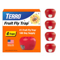 Terro Fruit Fly Traps for Indoors (4 Pack) + 180 Days of Lure Supply