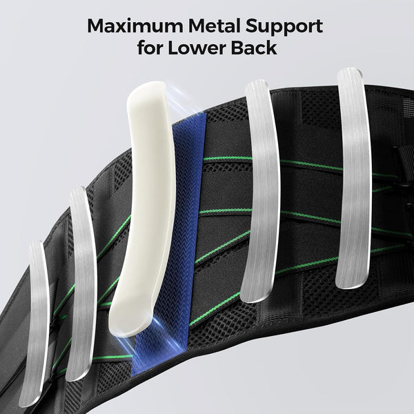 FREETOO Back Brace for Men Lower Back Pain, Breathable Back Support Belt for Women,Work with Soft Pad, Lightweight Lumbar Support for Lasting