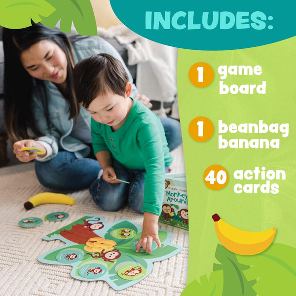 Peaceable Kingdom Monkey Around First Game for Toddlers Interactive play with Parent Ages 2+ Classic