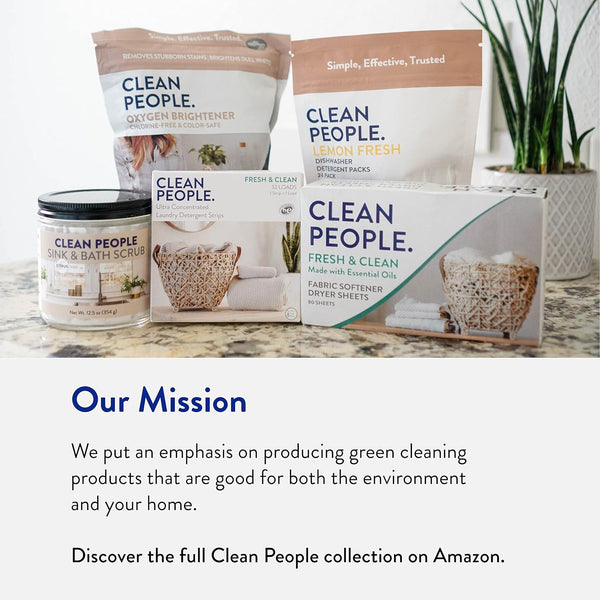 The Clean People Dishwasher Pods - Cuts Grease & Rinses Sparkling Clean - Residue-Free - Phosphate Free Dishwashing Pods - Lemon, 60 Pack
