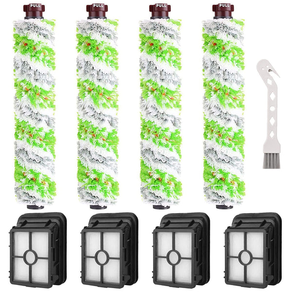 8 Pack Replacement Parts for Bissell CrossWave Pet Pro 2306A & CrossWave 1785 Series 3888A Vacuum Cleaner, 4 Pack 2460 Brush Rolls, 4 Pack 1866