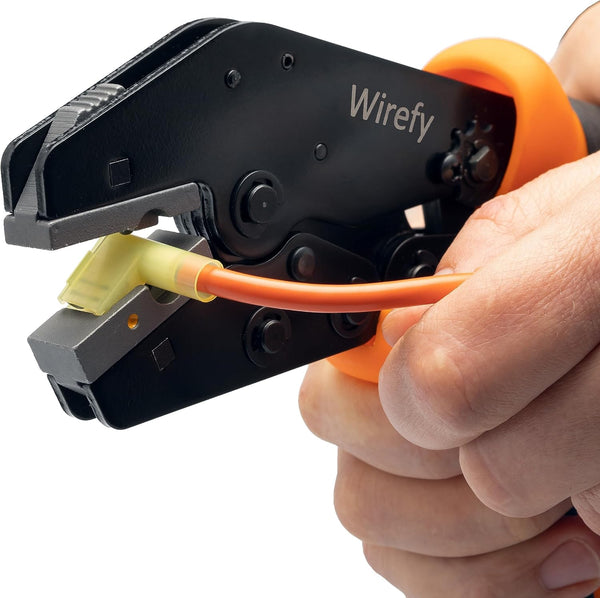 Wirefy ICD-A6 Crimping Die for Insulated Flag Connectors 12-10 AWG – Interchangeable Quick-Change Die for Wirefy Crimping Tools – Precision Crimp