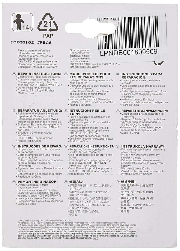 INTEX Recreation 59631EP 6 Piece Pool Repair Patch