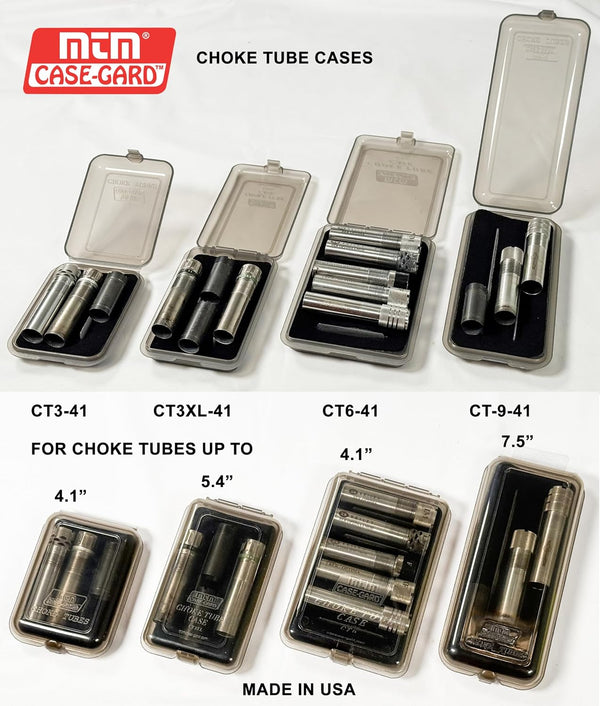 MTM CT3-41 Choke Tube Case Small, USA Made, Clear Smoke 1 Pack