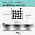 Chicwrap Houndstooth Refillable Plastic Wrap Dispenser - One 12" X 250' Roll of Professional Grade Plastic Wrap - BPA Free and Kosher Certified -