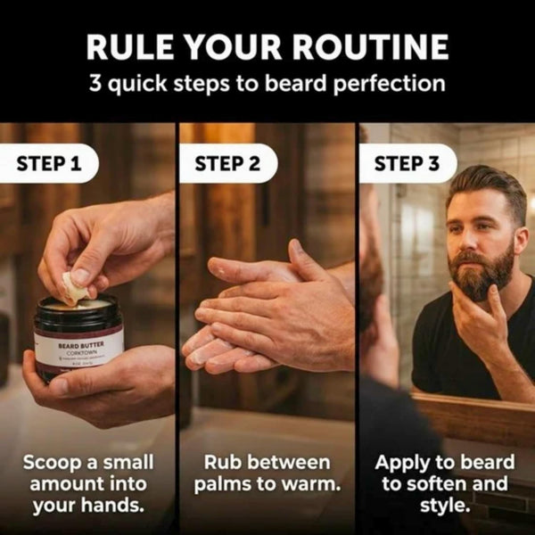 Detroit Grooming Co. Beard Butter for Men | Softens, Thickens & Hydrates with Safflower Oil & Shea Butter | Black Scent, 2oz