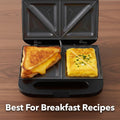 OVENTE Electric Sandwich Maker with Non-Stick Plates, Indicator Lights, Cool Touch Handle, Easy to Clean and Store, Perfect for Cooking Breakfast,