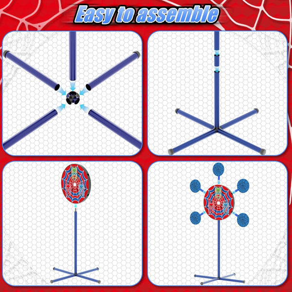 Shooting Games Toys for Nerf Gun Party, Shooting Targets with Toy Guns 10 Foam Darts Kids Outdoor Indoor Toys for Birthday Easter Xmas Gifts for 4