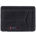 Alpine Swiss RFID Minimalist Oliver Front Pocket Wallet For Men Leather Hampton Collection Nubuck Black One Size Nubuck Black