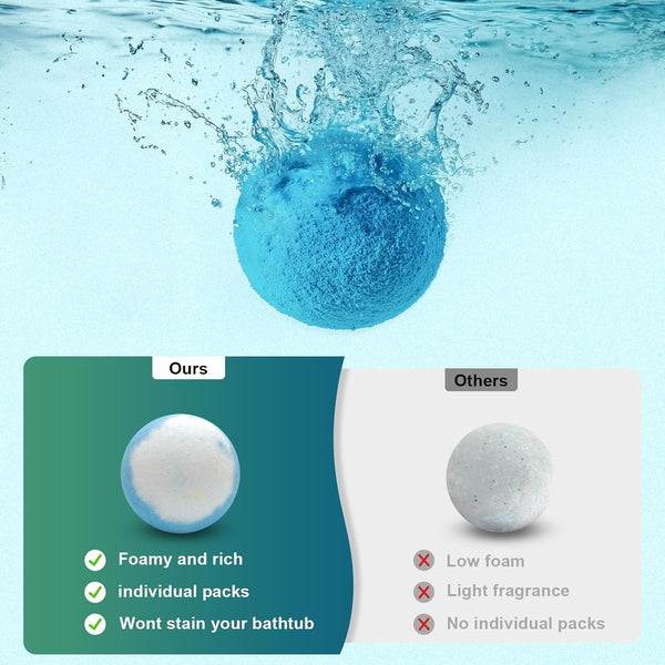 Bath Bombs Birthday Gifts for Women & Men Set, 12 Pack Handmade Natural Organic Bath Bomb with Shea Butter, Halloween Boo Basket Stuffers,