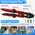 Fishing Crimping Tool Kit, High Carbon Steel Fishing Crimping Pliers Wire Rope Leader Crimping Tool with 500pcs Fishing Crimp Sleeves Beads Set, 4