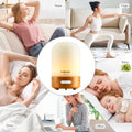 Essential Oil Diffuser Handmade Glass, Quiet 6-In-1 High-End Humidifier, Home Aromatherapy Fragrant Aroma Diffuser with Multiple LED Light Modes