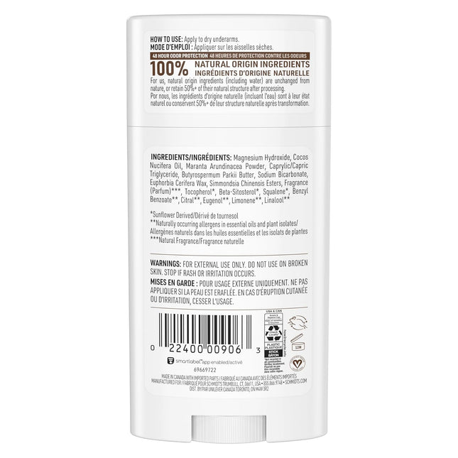 Schmidt'S Aluminum-Free Vegan Deodorant Clean Coconut for Women and Men, with 24