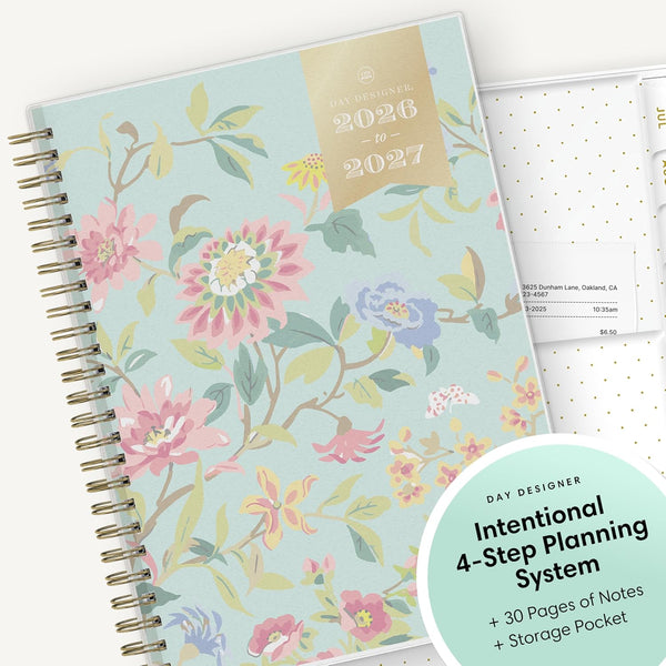 Blue Sky Day Designer 2025-2026 Weekly and Monthly Academic Year Planner Calendar, July 2025 - June 2026, 5.8" X 8.6", Flexible Cover, Laminated