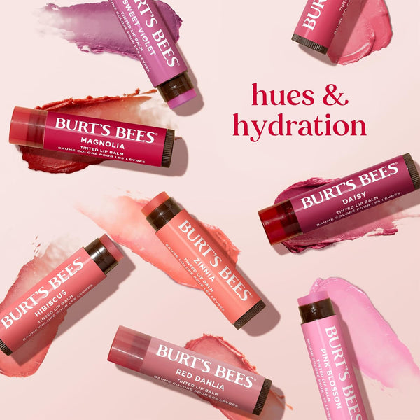 Burt'S Bees Lip Tint Balm with Long Lasting 2 in 1 Duo Tinted Balm Formula, Color Infused with Deeply Hydrating Shea Butter for a Natural Looking