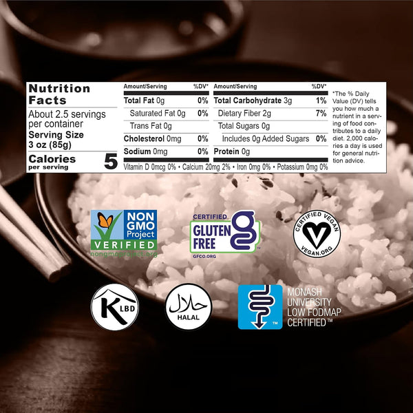 Miracle Noodle Miracle Rice - Plant Based Shirataki Rice, Keto, Vegan, Gluten-Free, Low Carb, Paleo, Dairy Free, Low Calories, Kosher, Soy Free,