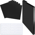 Gueevin 30 Pcs Record Dividers 12.5 X 13.49 Inch Vinyl Record Accessories with White A-Z Stickers for Organizing Protection