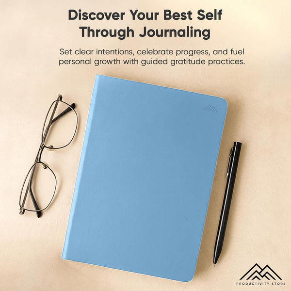 PRODUCTIVITY STORE Gratitude & Self-Care Journal - Guided Mindfulness & Mental Health Journal All-In-One with Prompts for Self Discovery - Daily