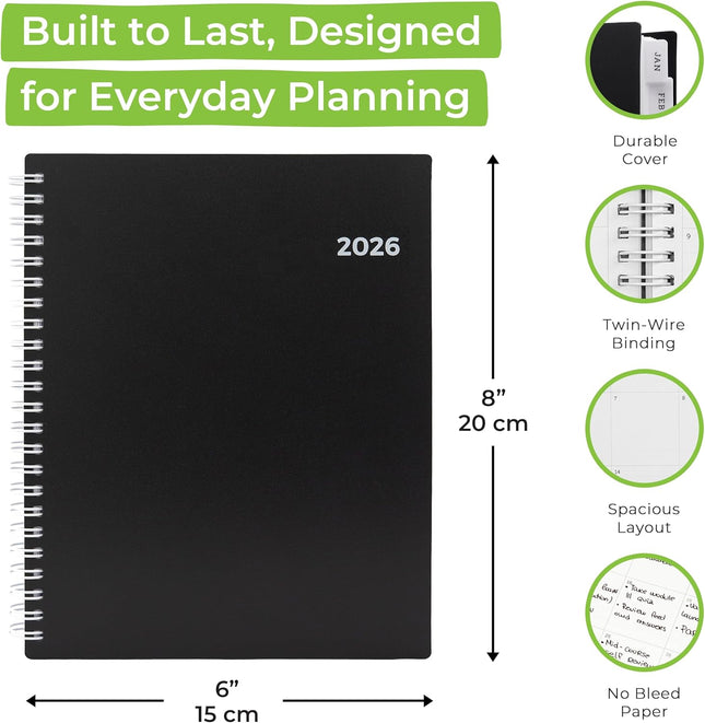 Walldeca 2025 Annual Weekly Planner, Weekly & Monthly Planner, Jan 2025 - Dec 20