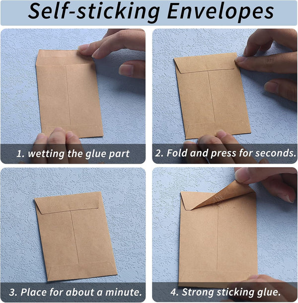 150 Pack Seed Saving Envelopes,Small Paper Envelopes for Seeds,Mini Envelopes,Coin Envelopes,Key Envelopes,Self-Adhesive Kraft Seed Envelopes,Let
