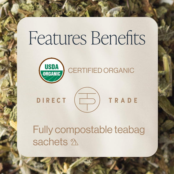 Rishi Tea Lavender Mint Organic Herbal Sachet Tea Bags, Caffeine Free, 15ct Lavender Mint 15 Count (Pack of 1)