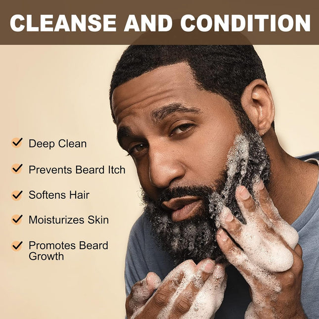 JVR Beard Wash and Beard Conditioner for Men, Beard Shampoo Cleanse and Reduces 