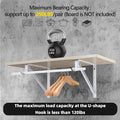 Heavy Duty Closet Shelf Rod Brackets 11x9.5in, Wall Mounted 250lbs Capacity | 10 Pack Steel Shelf Brackets with Rod Support for Hanging Clothes,
