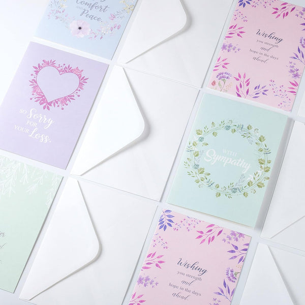 Mr. Pen Sympathy Cards Assortment, 15 Count, 7 x 10 Inches | Includes Envelopes Colorful