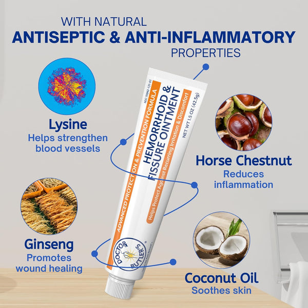 Doctor Butler'S Advanced Hemorrhoid & Fissure Ointment Ã¢ÂÂ Lidocaine Hemorrhoid Treatment and Fissure Treatment Extra Strength Formula, Heals and