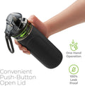 SIPX™ 18 oz Premium Stainless Steel Water Bottle with Straw Lid – Triple Insulated, Leakproof, BPA-Free – Slim, Durable Bottle for School, Gym,