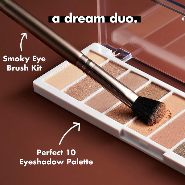 e.l.f. Perfect 10 Eyeshadow Palette, Ten Ultra-pigmented Shimmer & Matte Shades, Vegan & Cruelty-Free, Keep It Ethereal Keep It Ethereal 0.45