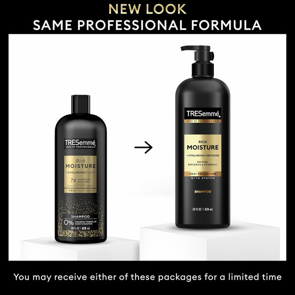 TRESemmé Hydrating Shampoo Rich Moisture for Dry Hair Formulated With Pro Style Technology 28 Fl Oz no 28 Fl Oz (Pack of 1)
