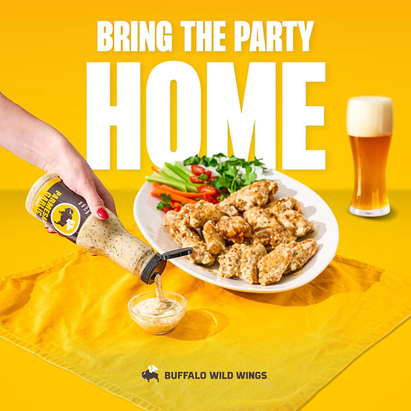 Buffalo Wild Wings Parmesan Garlic Sauce, 12 fl. oz., Perfect Dipping Sauce, Chicken Marinade, Chicken Parmesan Topping and Wing Seasoning, Made