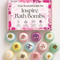 Evolutionusa Inspire Bath Bombs for Women, 12 Gorgerous Flower Bath Bombs Topped with Dried Flowers, Luxurious Mother'S Day Gift Set, Brithday