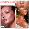 Face White Highlighter Makeup Palette Shimmer Contour Powder Waterproof Long-Lasting, Brightens Face Complexion Contour Illuminator Highlighters