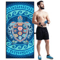 OCOOPA Microfiber Beach Towel For Swimming Pool, Camping, Picnic, Yoga Gym Sports, Fast Drying Extra Large 71" x 32" Sand Free Super Lightweight