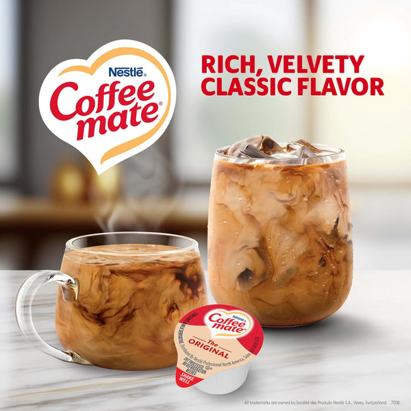 Nestle Coffee mate Original Non-Dairy Creamer Singles, 0.375 oz, 180-Pack Original 0.38 Fl Oz (Pack of 180)