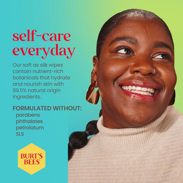 Burt'S Bees Micellar Facial Towelettes with Coconut and Lotus, Pre-Moistened Towelettes for All Skin Types, 99.5 Percent Natural Origin Skin Care,