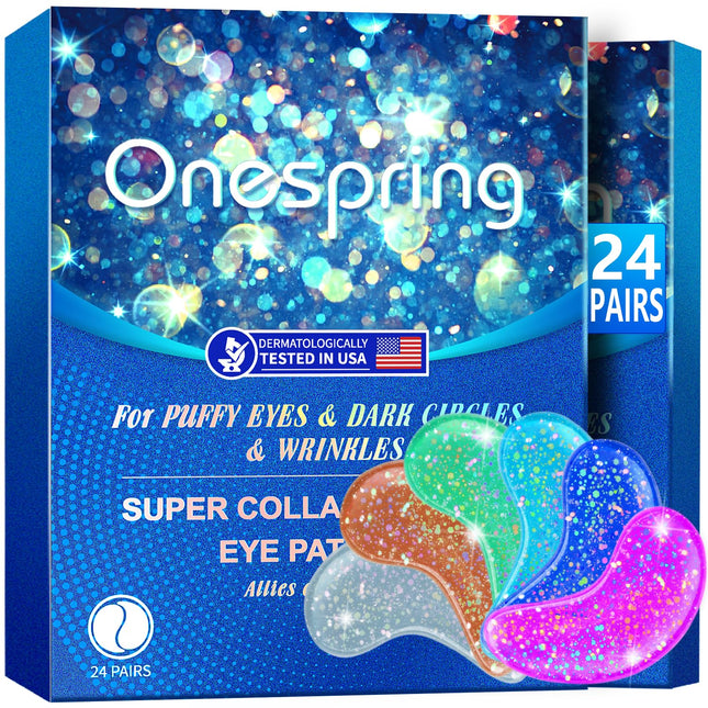 Under Eye Patches (24 Pairs) - Gifts for Women - Golden under Eye Mask for Dark 