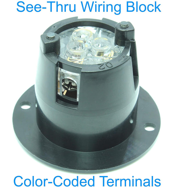 Journeyman-Pro 5278 15 Amp 120-125 Volt, NEMA 5-15 Flanged Inlet, Black Commercial Grade, 2 Pole-3 Wire, Straight Blade Plug Charger Receptacle No
