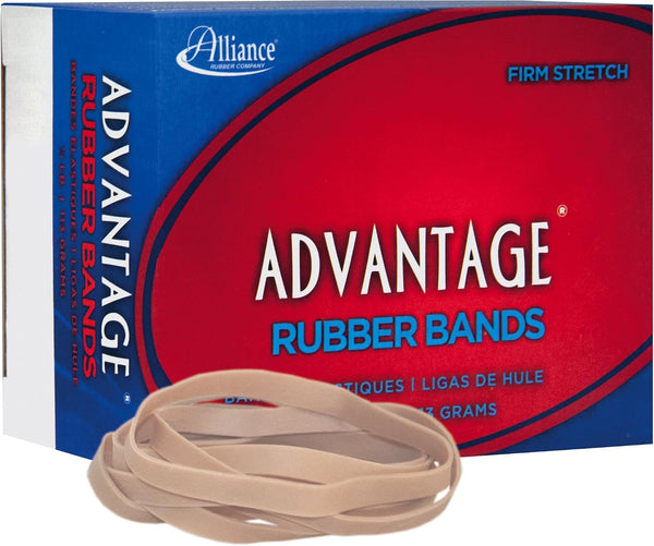Alliance Rubber 26649 Advantage Rubber Bands Size #64, 1/4 lb Box Contains Approx. 80 Bands (3 1/2" x 1/4", Natural Crepe) Beige Beige 1/4 Pound 3