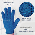 Beauty by Earth Exfoliating Glove (4 pcs, 2 Pairs) - Heavy Shower Gloves for Body Scrub | Exfoliates & Removes Dead Skin