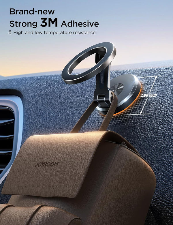 JOYROOM All-Metal MagSafe Car Mount, 360° Rotation Magnetic Phone Holder | Strong Magnets Car Phone Holder for Car Dash, Car Accessories for Women
