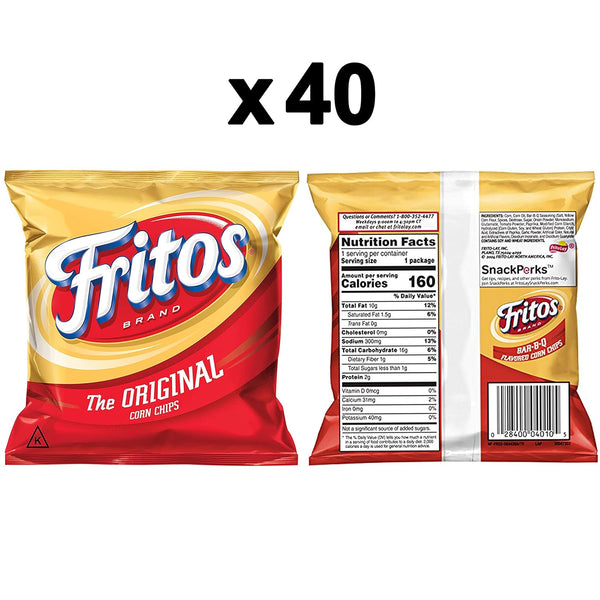 Fritos Original Corn Chips, 1 Ounce (Pack of 40) Original 40 Ounce (Pack of 1)