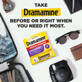 Dramamine Motion Sickness Less Drowsy, Travel Vial, Multicolor, 8 Count 8 Count (Pack of 1)